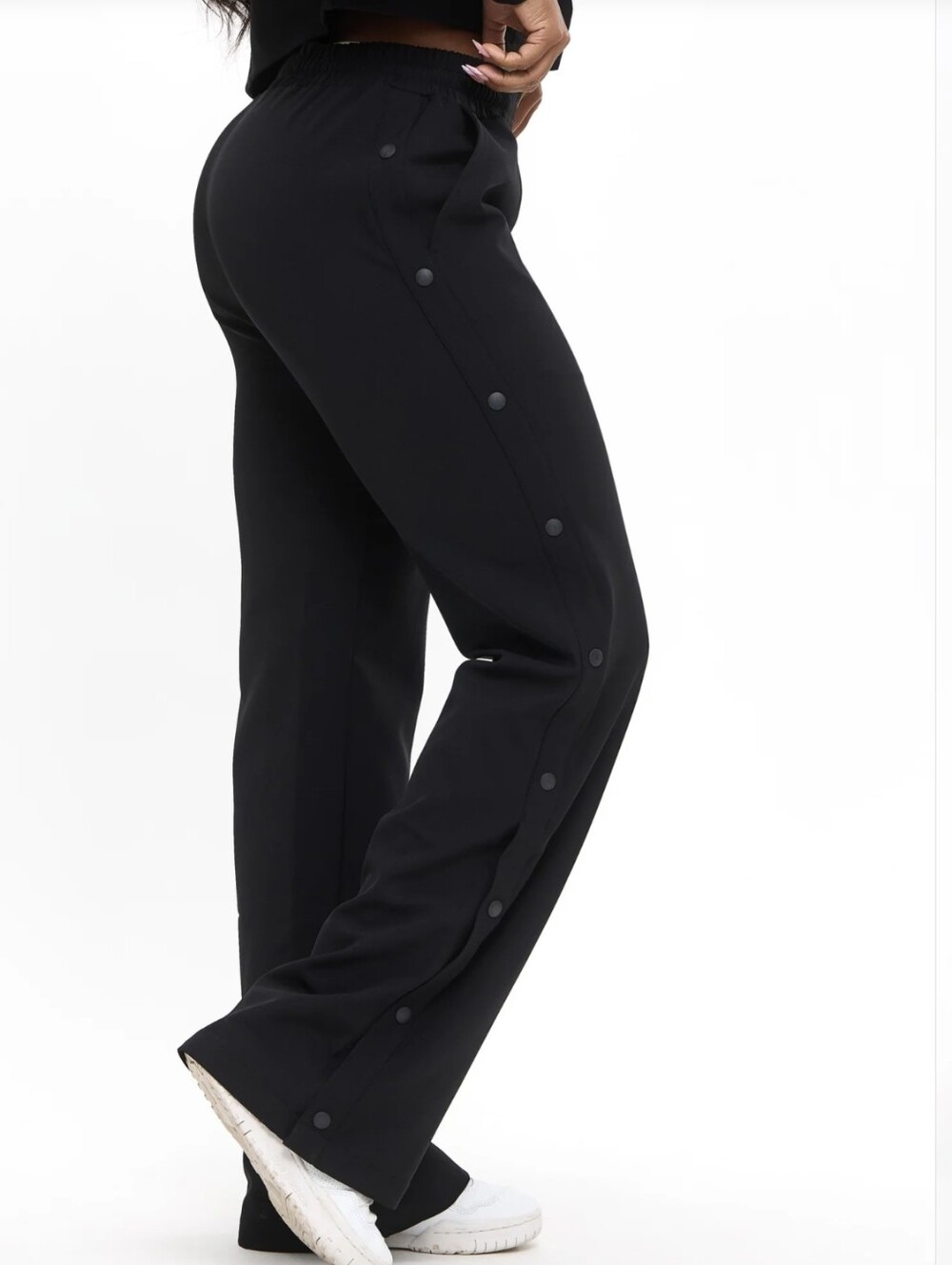 NWOT- BuffBunny Onyx Black Snap Side Women's Joggers